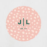 "Bold Type" - Wedding Favor Stickers in Parrot by Owl and Toad - Front