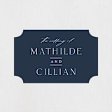 "Georgetown" - Wedding Favor Stickers in Oxford by Stacey Meacham - Front