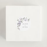 "Sweeping Vine" - Wedding Favor Stickers in Periwinkle by Itsy Belle Studio - In use