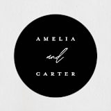 "Slate" - Wedding Favor Stickers in Bridal Veil by Up Up Creative - Front