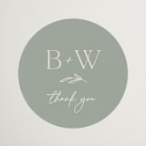 "Soft Arch" - Wedding Favor Stickers in Sage by Erica Krystek - Front