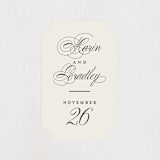 "Tandem" - Wedding Favor Stickers in Buttercream by Jessica Williams - Front