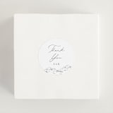 "Mountainview" - Wedding Favor Stickers in Pewter by Sarah Brown - In use