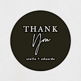 "Courthouse" - Wedding Favor Stickers in Midnight by Susan Brown - Front
