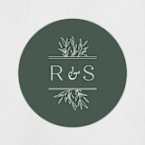 "Branchlet" - Wedding Favor Stickers in Hunter by Sarah Brown - Front