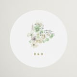 "Floral Arch" - Wedding Favor Stickers in Greenery by Phrosné Barwood - Front