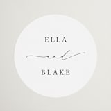 "Breathe" - Wedding Favor Stickers in Linen by Jennifer Postorino - Front