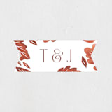 "Watercolor Fallen Leaves" - Wedding Favor Stickers in Copper by Katharine Watson - Front