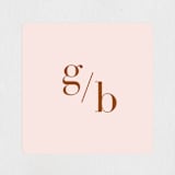 "Mod Initials" - Wedding Favor Stickers in Rust by Genna Blackburn - Front