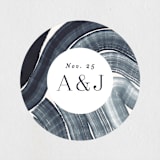 "Painted Trails" - Wedding Favor Stickers in Navy by Alethea and Ruth - Front