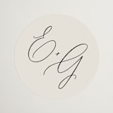 "Scripted Names" - Wedding Favor Stickers in Ecru by Hooray Creative - Front