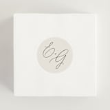 "Scripted Names" - Wedding Favor Stickers in Ecru by Hooray Creative - In use