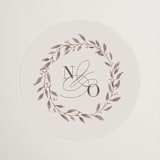 "Delicate monogram" - Wedding Favor Stickers in Ecru by Hooray Creative - Front