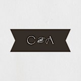 "Arcadia" - Wedding Favor Stickers in Noir by Olivia Raufman - Front