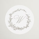 "Romantic Wreath" - Wedding Favor Stickers in Chantilly by Wildfield Paper Co - Front