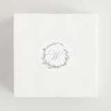 "Romantic Wreath" - Wedding Favor Stickers in Chantilly by Wildfield Paper Co - In use