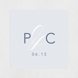 "Love Story" - Wedding Favor Stickers in Indigo by Leah Bisch - Front