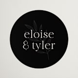 "Little party big love" - Wedding Favor Stickers in Noir by Jessica Corliss - Front