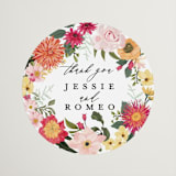 "Forest Flowers" - Wedding Favor Stickers in Tropical by Susan Moyal - Front