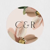 "Halcyon" - Wedding Favor Stickers in Dove by Olivia Kanaley Inman - Front