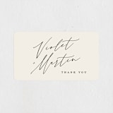 "Violet " - Wedding Favor Stickers in Linen by Kelly Schmidt - Front