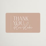 "Overlap" - Wedding Favor Stickers in Terracotta by Kelly Schmidt - Front