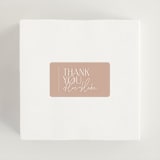 "Overlap" - Wedding Favor Stickers in Terracotta by Kelly Schmidt - In use
