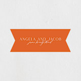 "ampersand names" - Wedding Favor Stickers in Carrot by Lori Wemple - Front