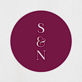 "veranda" - Wedding Favor Stickers in Merlot by Angela Marzuki - Front