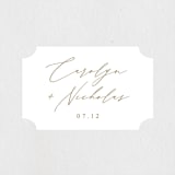 "Napa" - Wedding Favor Stickers in Golden by Kelly Schmidt - Front