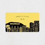 "Big City - Los Angeles" - Wedding Favor Stickers in Lemondrop by Hooray Creative - Front