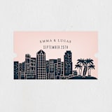 "Big City - San Diego" - Wedding Favor Stickers in Blush by Hooray Creative - Front
