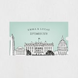 "Big City - Washington DC" - Wedding Favor Stickers in Mint Green by Hooray Creative - Front