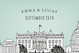 "Big City - Washington DC" - Wedding Favor Stickers in Mint Green by Hooray Creative - In use