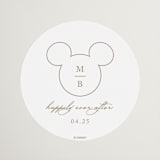 "Disney's Minimal Mickey Mouse" - Wedding Favor Stickers in Celebration by Jennifer Postorino - Front