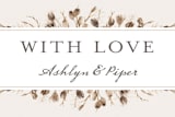 "Gone To Seed" - Wedding Favor Stickers in Taupe by Honeybunch Studio - In use