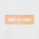 "Ombre" - Wedding Favor Stickers in Mandarin by Dean Street - Front