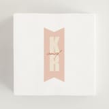 "Typographical Poster" - Wedding Favor Stickers in Blush by Stacey Day - In use