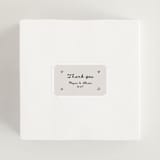 "simple monogram" - Wedding Favor Stickers in Lace by Cass Loh - In use