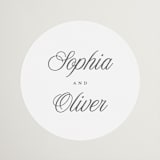 "Beautiful Day" - Wedding Favor Stickers in Graphite by Leah Bisch - Front