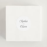 "Beautiful Day" - Wedding Favor Stickers in Graphite by Leah Bisch - In use