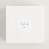 "signature monogram" - Wedding Favor Stickers in Sage by Sara Hicks Malone - In use