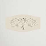 "The Swan" - Wedding Favor Stickers in Buttercream by Helena Vitto - Front