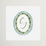 "Alento" - Wedding Favor Stickers in Celeste by Pati Cascino - Front