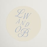 "Luxe" - Wedding Favor Stickers in Ocean by Baumbirdy - Front