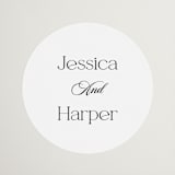 "Modern Romance" - Wedding Favor Stickers in Obsidian by Jennifer Postorino - Front