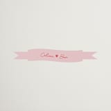 "The Bird Song" - Wedding Favor Stickers in Peach by Helena Vitto - Front