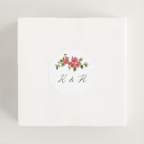 "Villa" - Wedding Favor Stickers in Azalea by Everett Paper Goods - In use