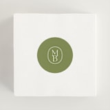 "Perriand" - Wedding Favor Stickers in Moss by Megan Davis - In use