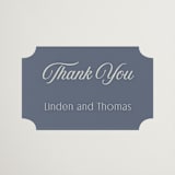 "Ritzy" - Wedding Favor Stickers in French Blue by Nicoletta Savod - Front